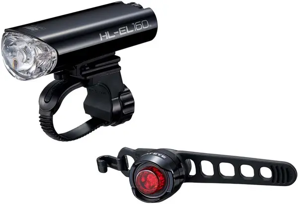 Image of Cateye EL-160 and Orb Front and Rear Cycle Light Set NO COLOUR