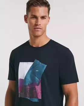 Image of BOSS Navy Casual Graphic T-Shirt