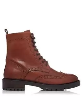 Image of Dune London PURELY Tan Leather Boot - Tan, Brown, Size 5, Women