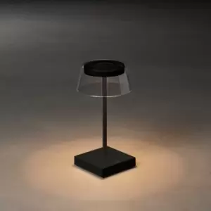 Image of Scilla Outdoor Effect Table Lamp USB 2700K, 3000K Dimmable Black, IP54
