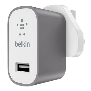 Image of Belkin Premium MixIt Fast 2.4amp Mains Charger Grey UK Plug