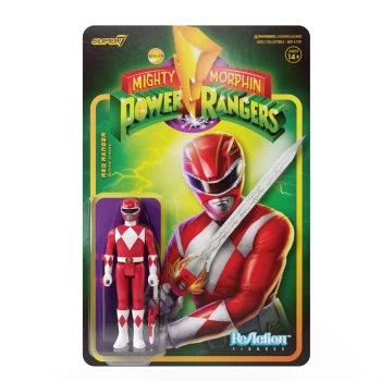 Image of Super7 Mighty Morphin Power Rangers ReAction Figure - Red Ranger