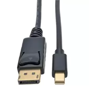 Image of Tripp Lite P583-003-BK Mini DisplayPort to DisplayPort Adapter Cable (M/M) 4K 60 Hz Black 3 ft. (0.9 m)
