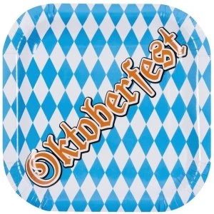 Image of Oktoberfest Beer Festival Dinner Set Light Blue/White (Pack Of 6)