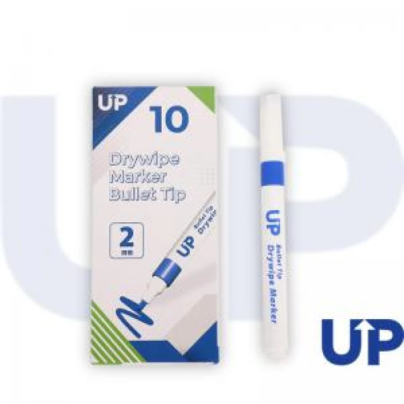 Image of UP Drywipe Bullet Tip Marker Blue (10)