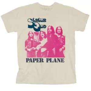 Image of Status Quo - Paper Plane Unisex Large T-Shirt - Neutral