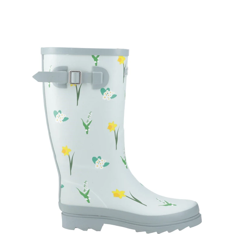 Image of Cotswold Wildflower Tall Wellingtons Pale Green female 8 (41)