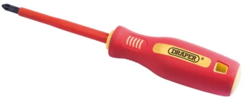 Image of DRAPER No: 2 x 100mm Fully Insulated Soft Grip PZ TYPE Screwdriver 46537