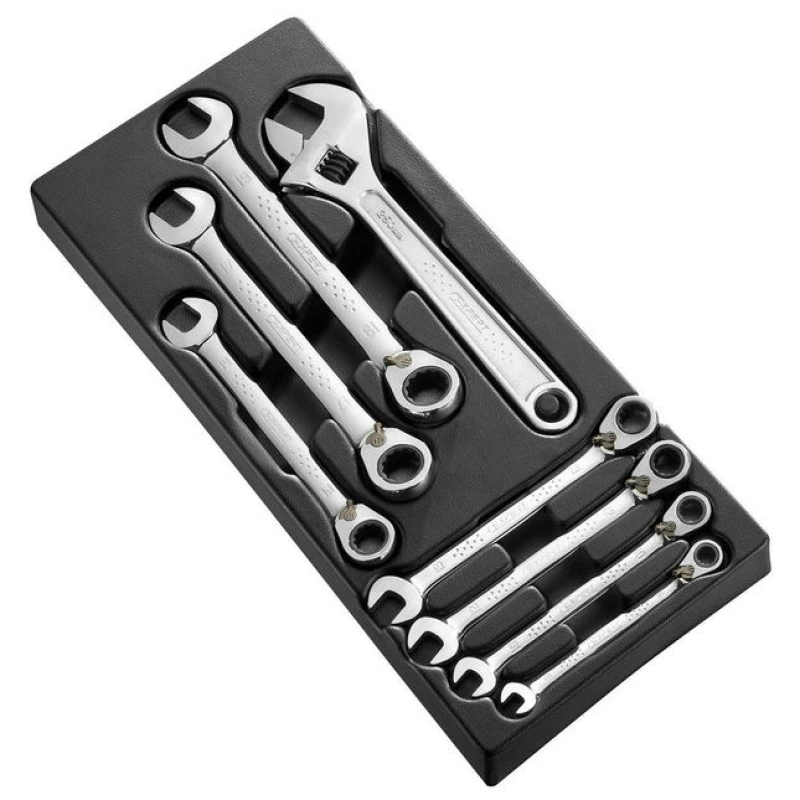 Image of Expert by Facom 7 Piece Ratchet Combination Spanner Set in Tray Module E111100