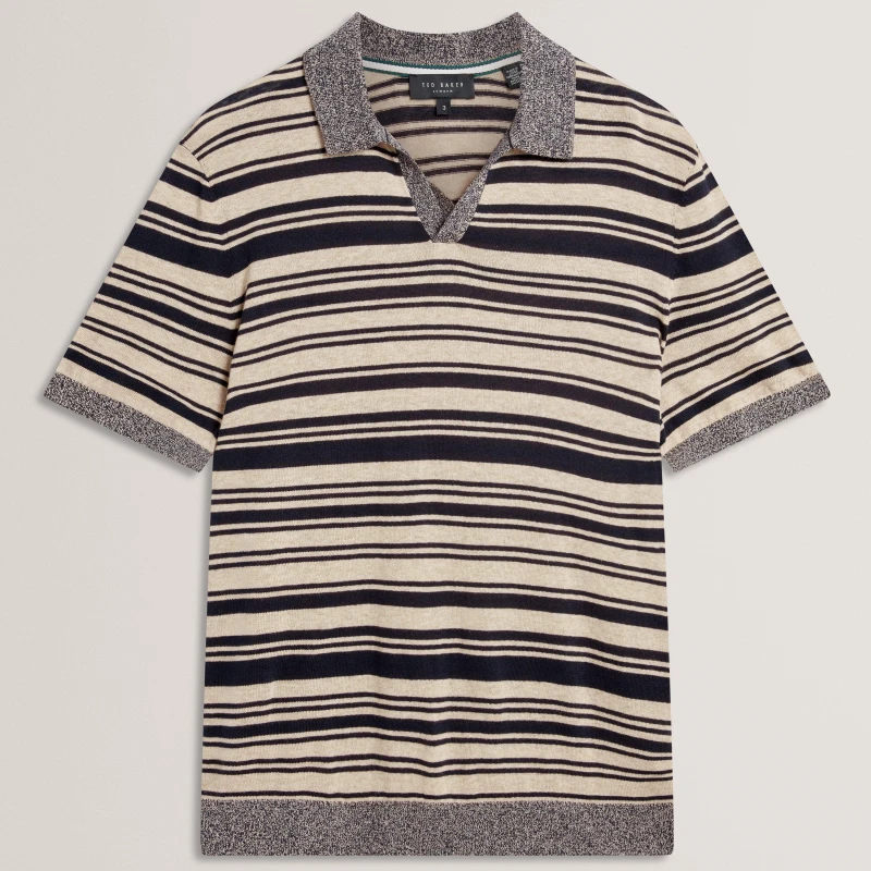 Image of Ted Baker Ted LinBlnd StrpPolo Sn62 Navy male S (2)