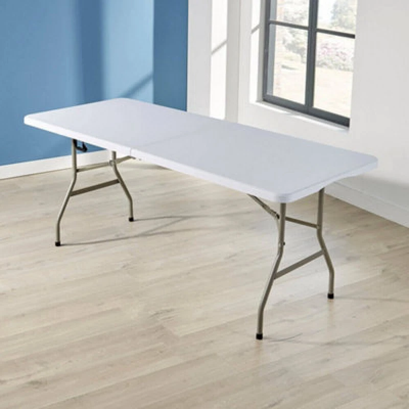 Image of Home Source Folding 5ft Outdoor Trestle Table White