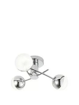 Image of Spa Rhodes LED 5 Light Ceiling Light 15W Cool White Crackle Effect and Chrome