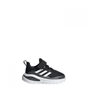 Image of adidas FortaRun Elastic Lace Top Strap Running Shoes Kids - Core Black / Cloud White / Gre