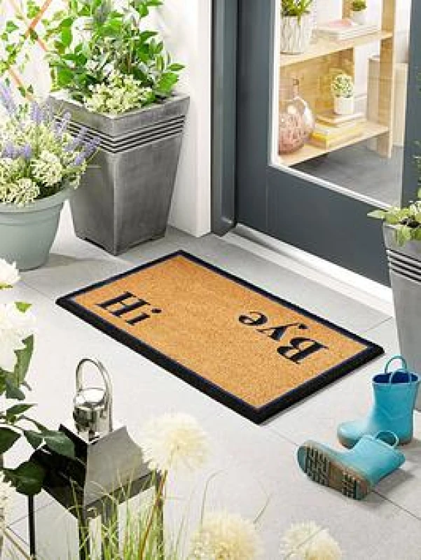 Image of My Mat Printed Coir Hi Bye Doormat 45X75 5.03E+12