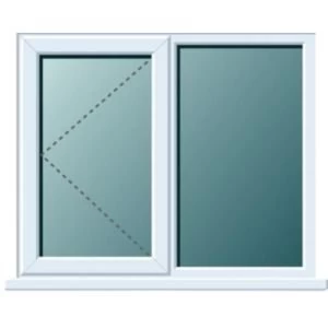 Image of White PVCu LH Side hung with fixed lite Window H1120mm W1190mm