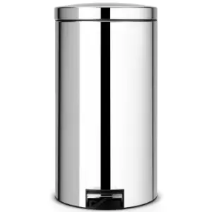 Image of Brabantia Silent Pedal Bin 45 Litre Brilliant Steel