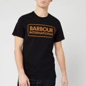 Image of Barbour International Mens Essential Large Logo T-Shirt - Black - M