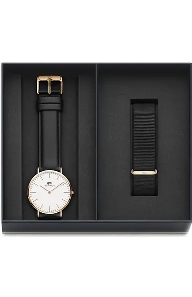 Image of Daniel Wellington Watch Petite Sheffield Set 40mm - White