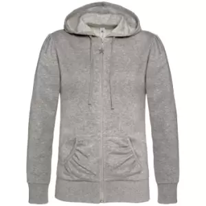 Image of B&C Wonder Women Full Zip Hooded Sweatshirt / Hoodie (XS) (Heather Grey)