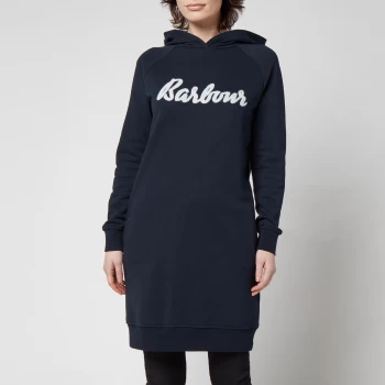 Image of Barbour Womens Otterburn Hoodie Dress - Navy - UK 8