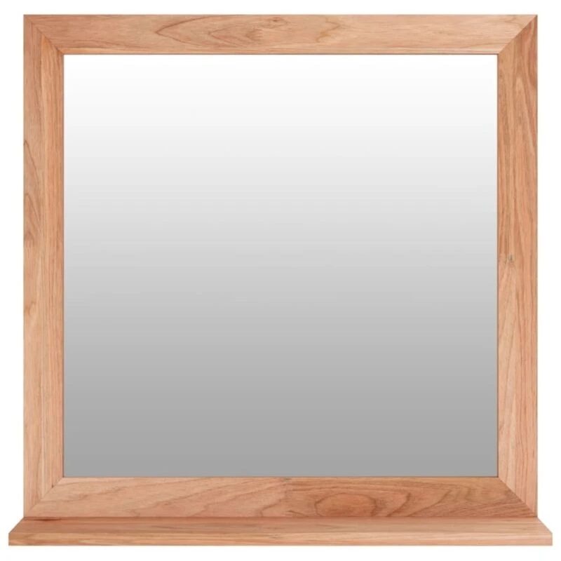 Image of VIDAXL Wall Mirror 55x55cm Solid Wood Walnut Vidaxl 8720287220398