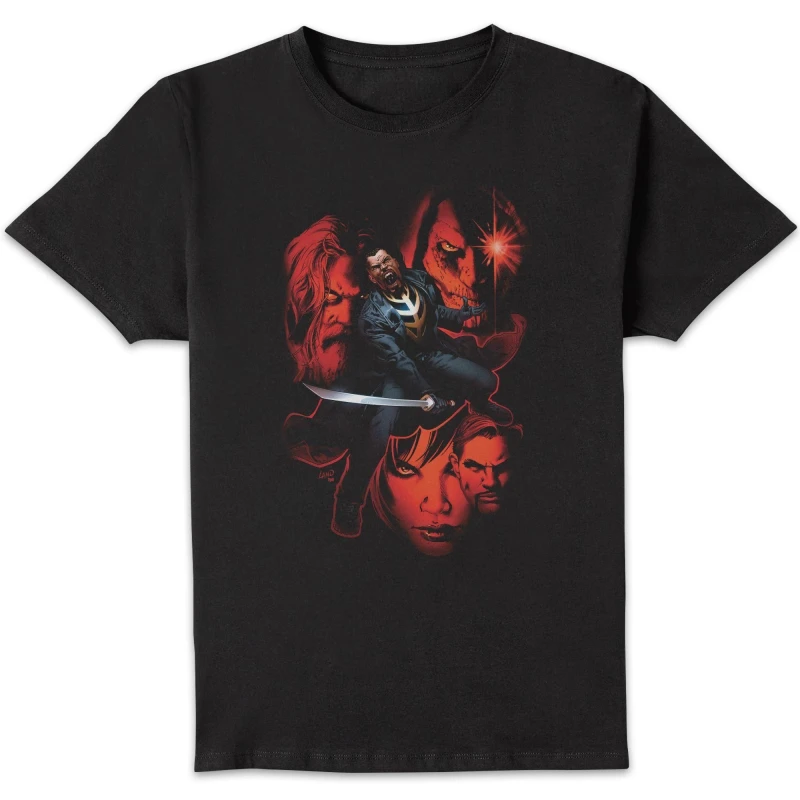 Image of Marvel Marvel Official Blade Montage T-Shirt - Black Size: Medium Black M Unisex 5063721106500