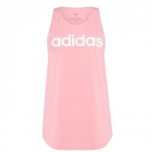 Image of adidas Womens Essentials Linear Loose Tank Top - GloryPink/White