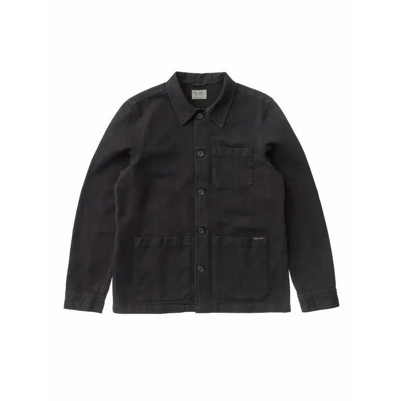 Image of Nudie Jeans Denim jacket Nudie Jeans Barney Worker Noir Male M