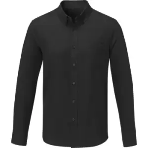 Image of Elevate Mens Pollux Long-Sleeved Shirt (XXL) (Solid Black)