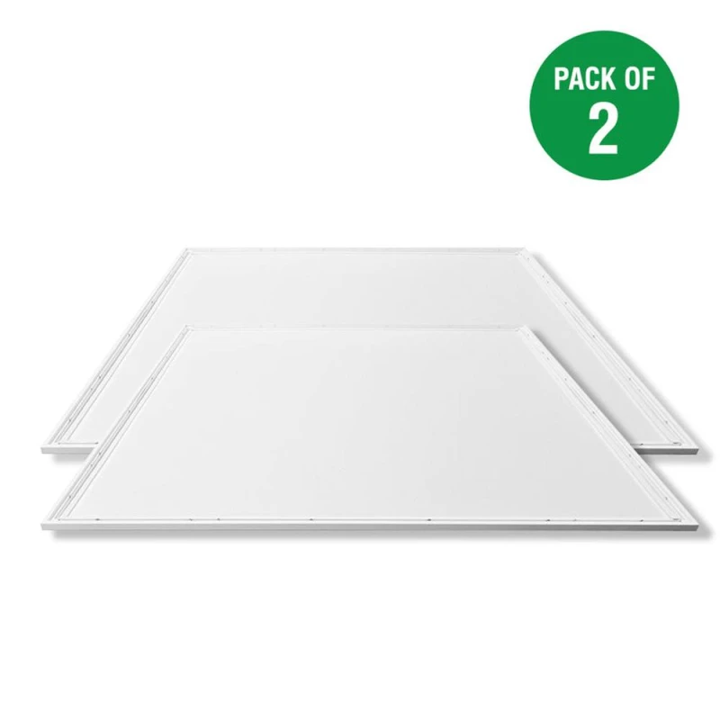 Image of ENER-J Pack of 3 60x60 Slim Backlit 40W 3800Lm PMMA 2mm Diffuser Flicker Free in White White Unisex