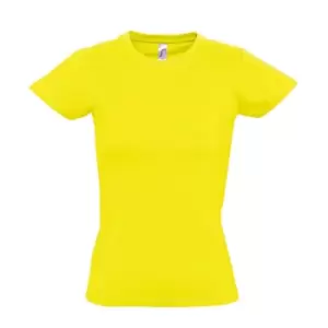 Image of SOLS Womens/Ladies Imperial Heavy Short Sleeve T-Shirt (M) (Lemon)