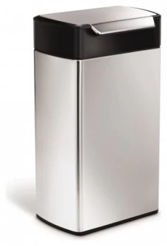 Image of simplehuman 40L Rectangular Touch Bar Bin Brushed Steel