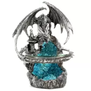 Image of Dark Legends Silver Fortress Oil and Wax Burner with Glass Dish