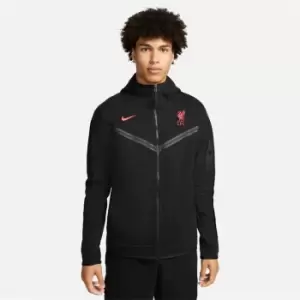 Image of Nike FC Away Tech Fleece Windrunner Mens Full-Zip Hoodie - Black