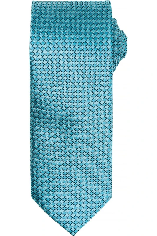 Image of Premier Premier Men Puppy Tooth Formal Work Tie Pack of 2 in Turquoise Turquoise One Size Male 5059269292454