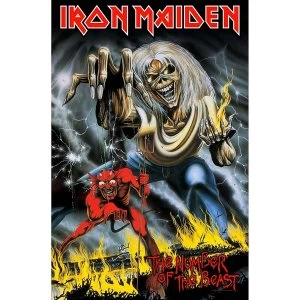 Image of Iron Maiden - Number Of The Beast Textile Poster