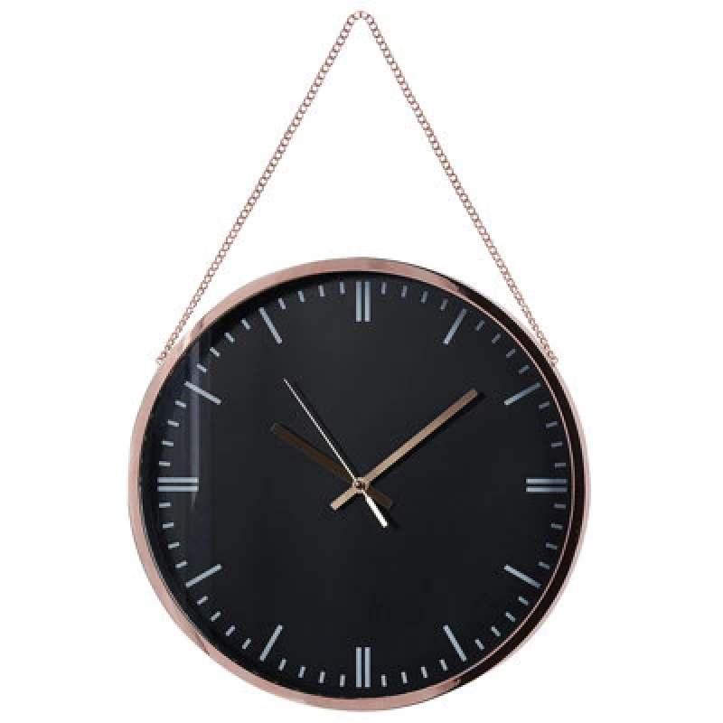 Image of Beliani Wall Clock Bezas 30 Cm Black