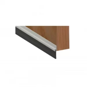 Image of Stormguard Brush Bottom Door Strip Draught Excluder- Aluminium