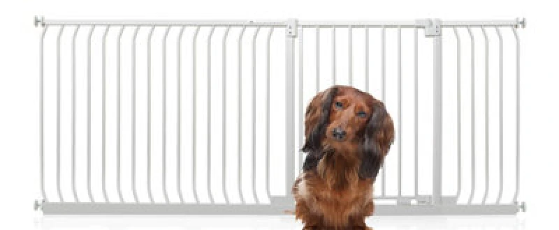 Image of Bettacare Elite Pressure Dog Gate, 198Cm - 207Cm, Matt White, Pressure Fit Pet Gate For Dog And Puppy