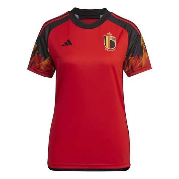 Image of adidas Belgium Home Shirt 2022 Womens - Red 8
