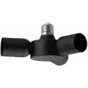 Image of Loops - Screw In Adapter Colour Black Plastic 3 x Screw Adapters Bulb E27 3x20W