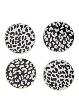 Image of Premier Housewares London Leo Set Of 4 Leopard Coasters