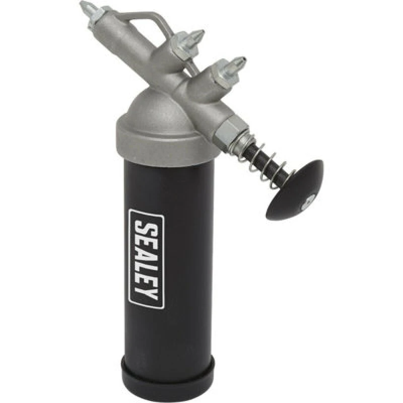 Image of Loops Push Type Mini Grease Gun - 3oz Cartridge Capacity - Three Nozzle Sizes Multi
