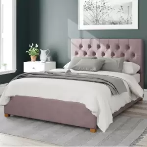 Image of Olivier Plush Velvet Ottoman Bed Blush (Pink)