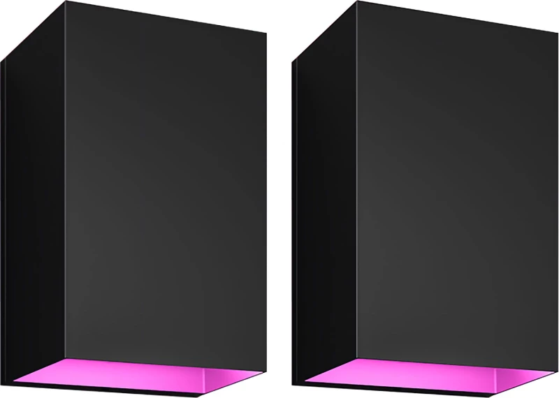 Image of Philips Hue White And Colour Ambiance Resonate Outdoor Wall Light Black 2-Pack