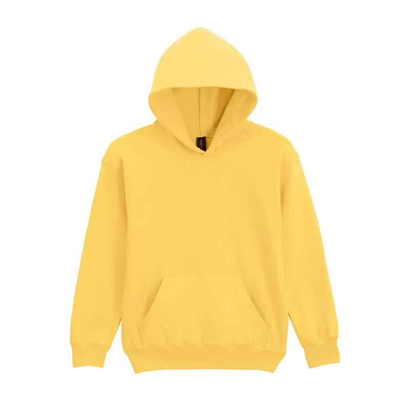 Image of Gildan Soft Touch Midweight Hoodie in Yellow Size: XL Yellow Unisex XL