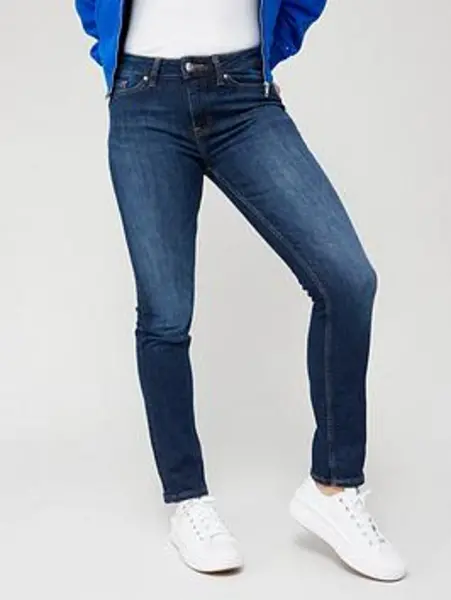 Image of Tommy Hilfiger Heritage Rome Straight Leg Jeans - Blue, Size 30, Inside Leg 30, Women