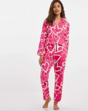 Image of Cyberjammies Mallory Hearts Print PJ Set