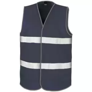 Image of Result Adults Unisex Safeguard Enhance Visibility Vest (L/XL) (Navy Blue) - Navy Blue