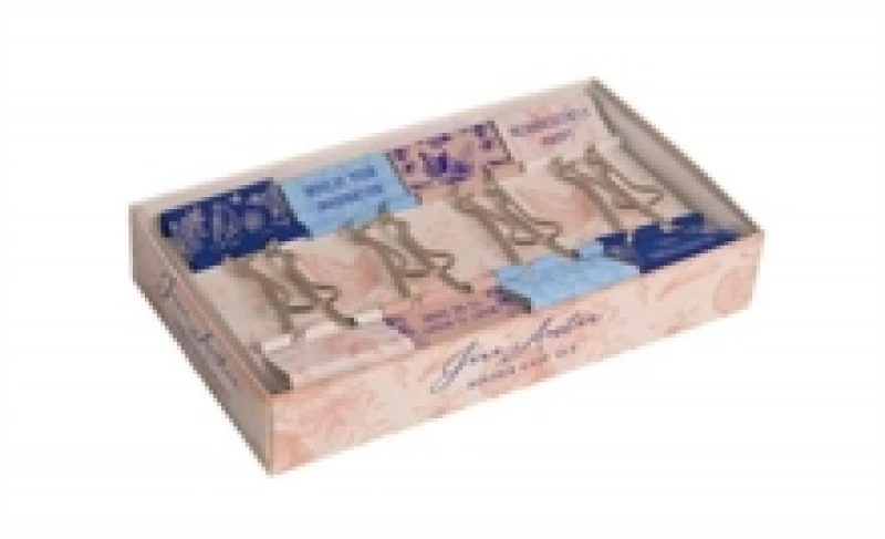 Image of Jane Austen: Floral Patterns Binder Clips : Set of 8 Other printed item